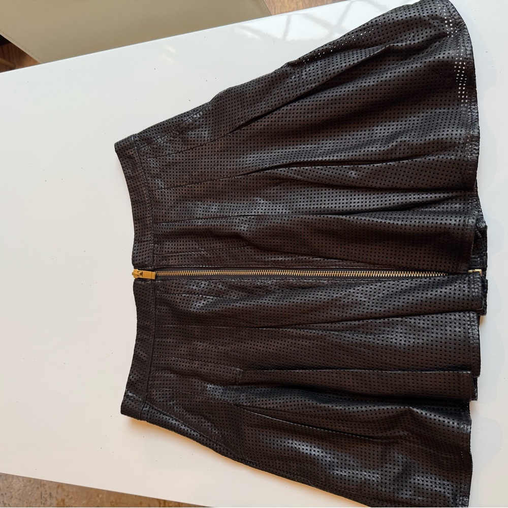 As by Df  Black Perforated Skirt
